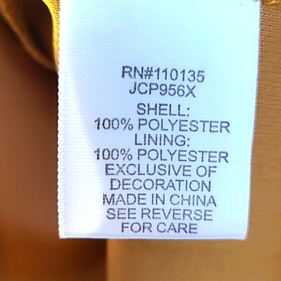 Knit Works Gold Floral Cold-Shoulder Top, Lace Embroidered Accents Girls Large - Picture 9 of 11